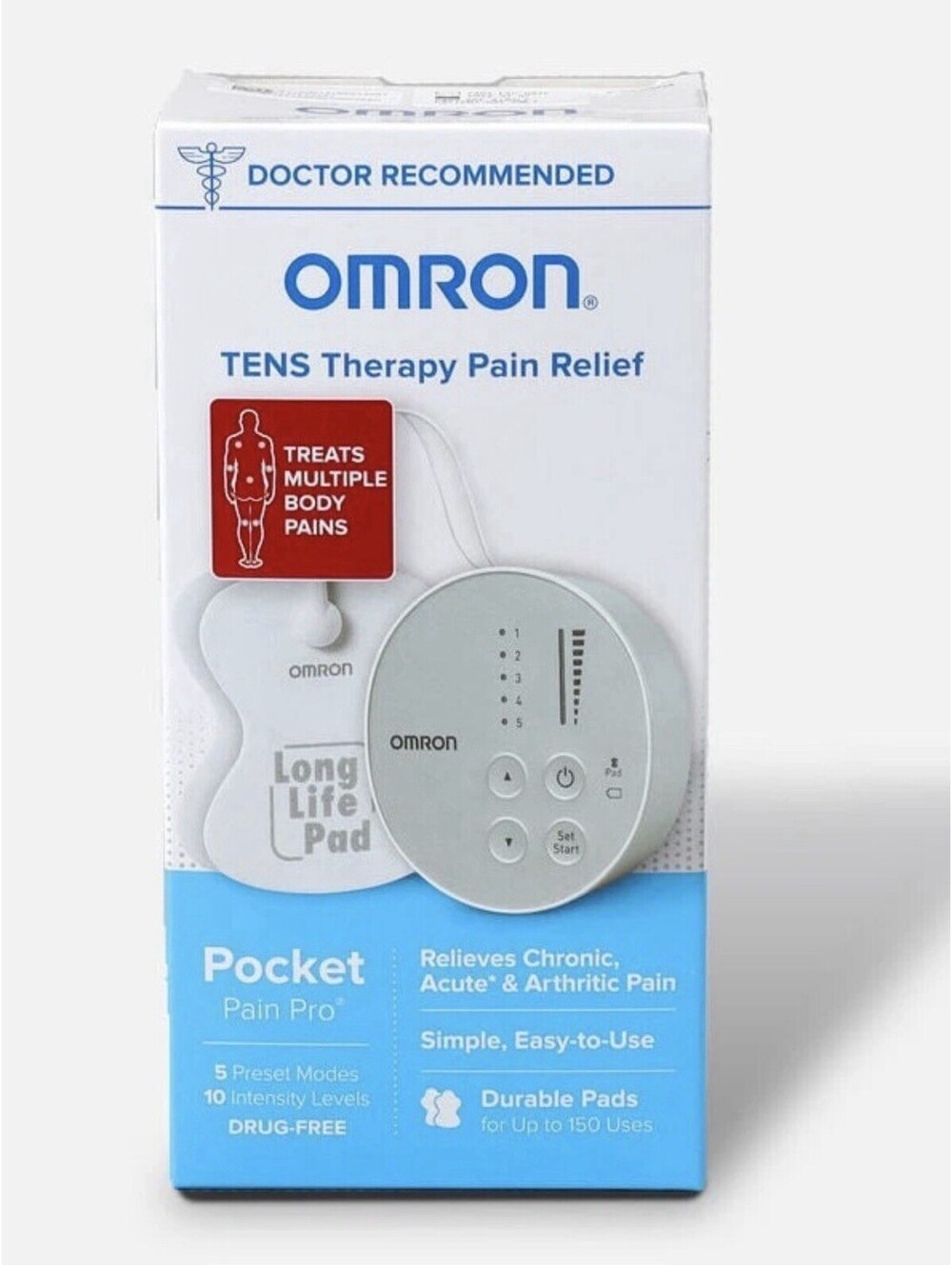 Omron TENS Therapy Pain Relief Pocket Pain Pro PM400 (Pad Exp Feb 2025)
